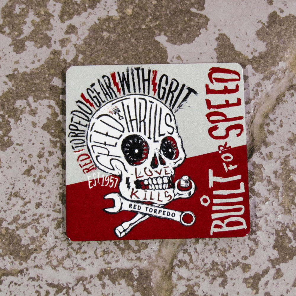 Speed Punk Metal Coaster - Red Torpedo