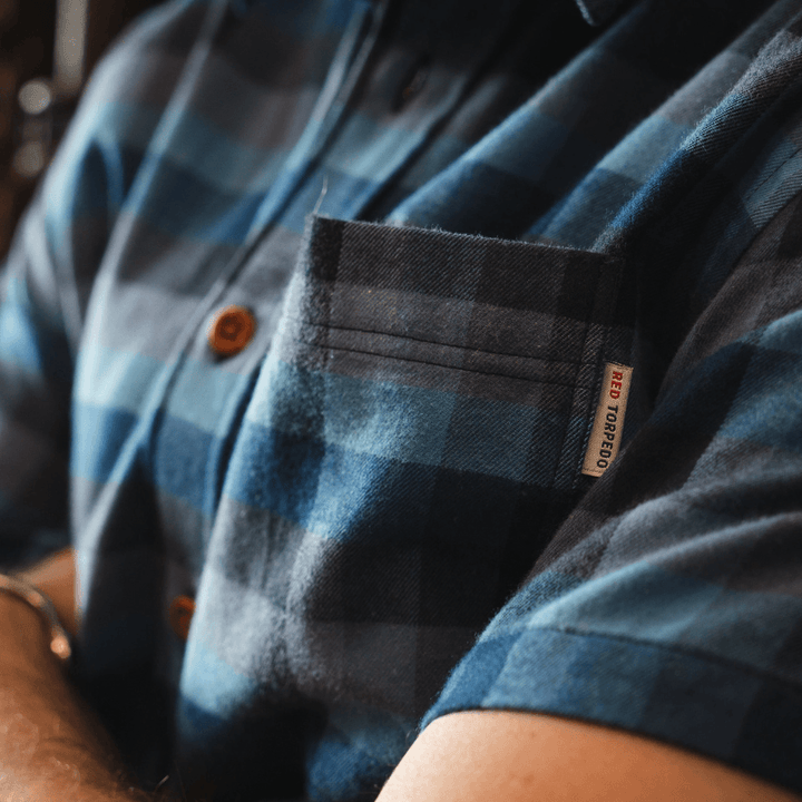 Vintage Check (Mens) Short Sleeve Shirt - Red Torpedo