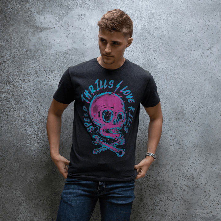 Red Torpedo Speed Skull (Mens) T-Shirt - Red Torpedo