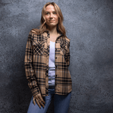 Flannel Shirt Camel/Black