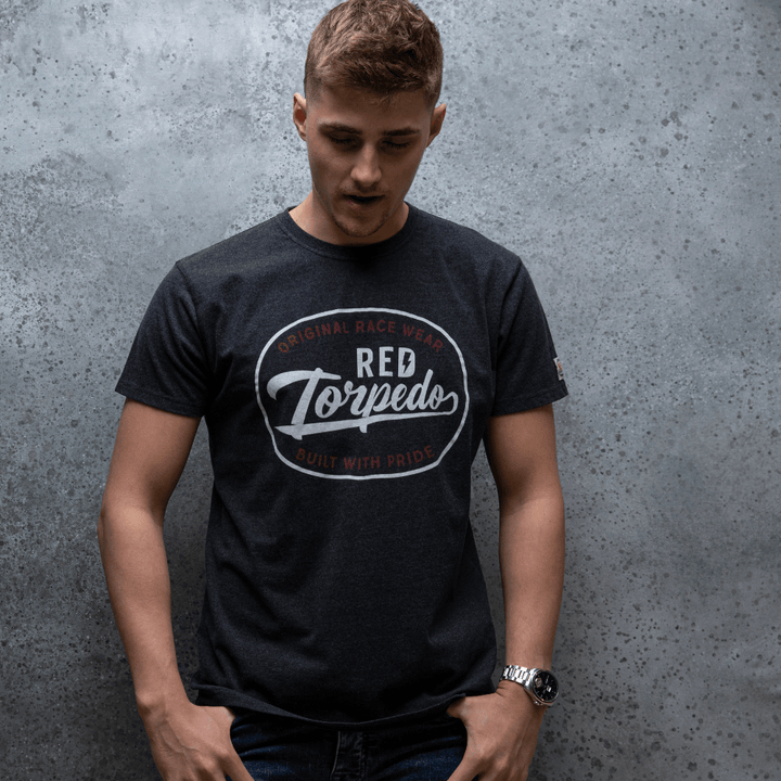 Red Torpedo Built with Pride (Mens) T-Shirt - SAMPLE - Red Torpedo