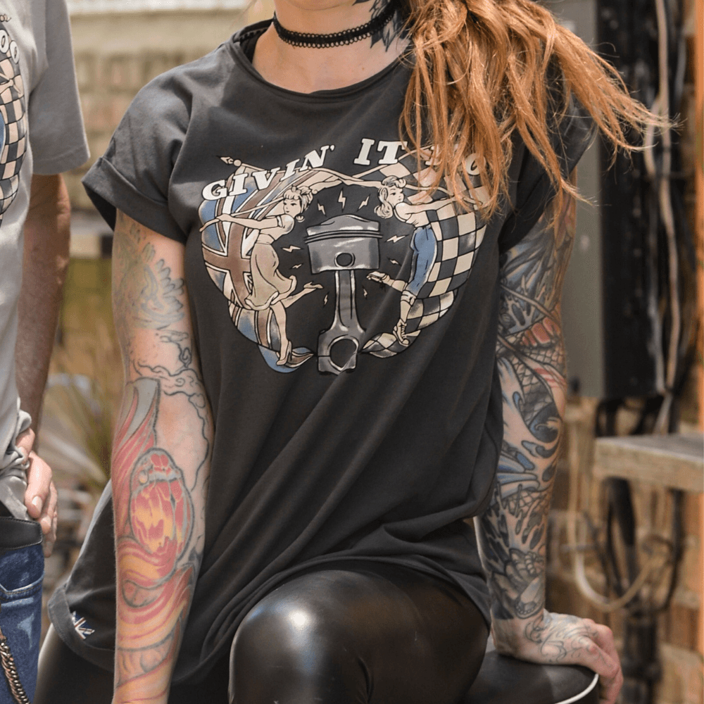 Ton Up Clothing Piston 100 (Ladies) T-Shirt - Ton Up Clothing