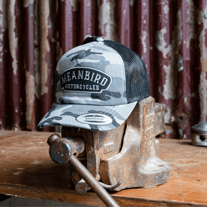 Mean Bird Motorcycles Plate Camo Cap - Red Torpedo