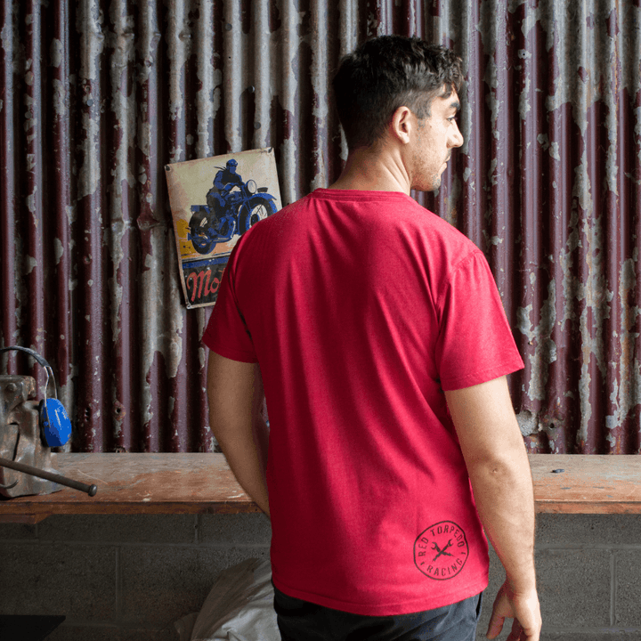 Red Torpedo Guy Martin Spannerskull 21 (Mens) T-Shirt - Red Torpedo