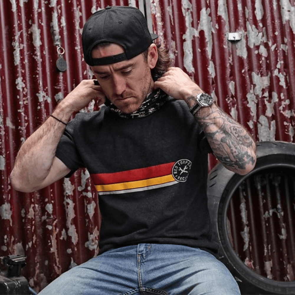 Red Torpedo Heritage 66 (Mens) Anthracite T-Shirt - Red Torpedo