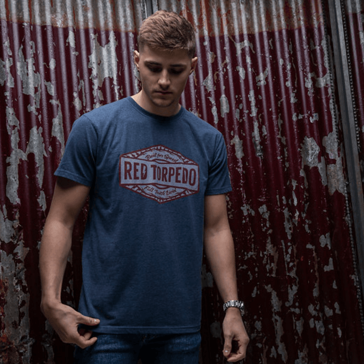 Red Torpedo Full Throttle Living (Mens) T-Shirt - SAMPLE - Red Torpedo
