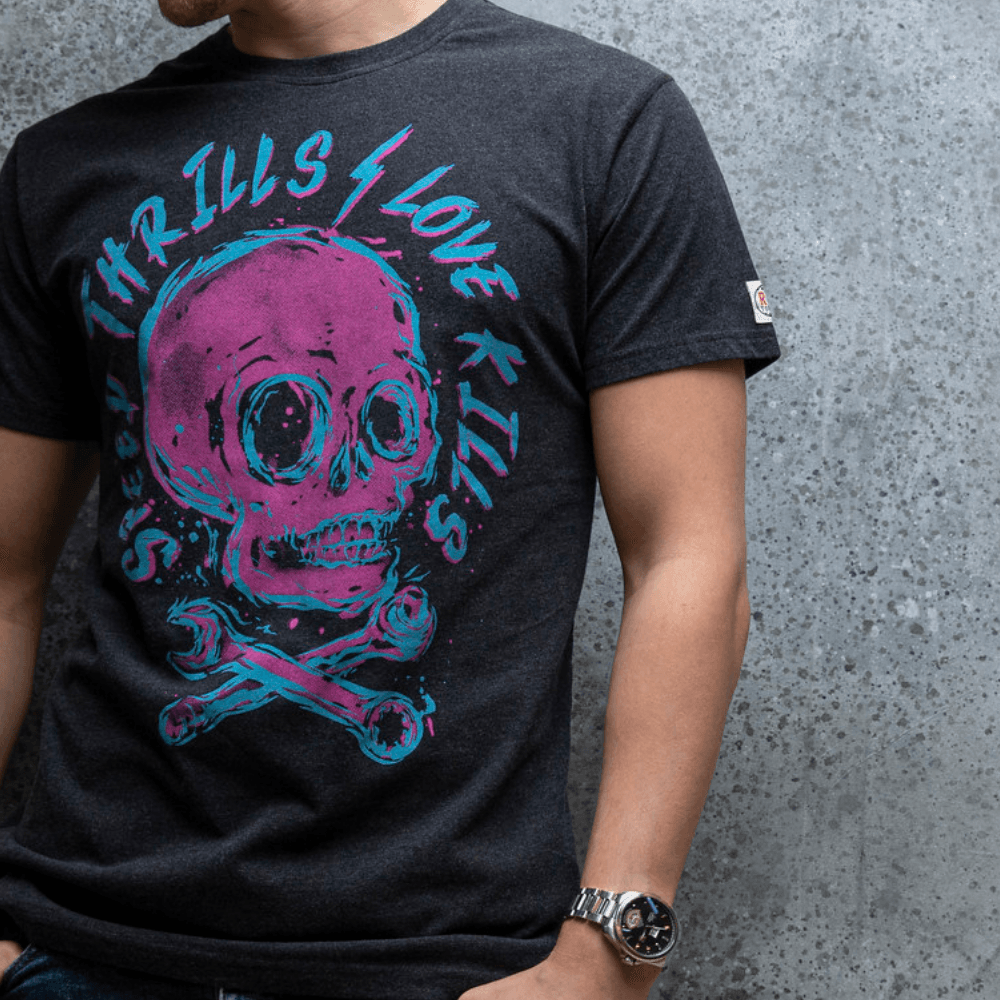 Red Torpedo Speed Skull (Mens) T-Shirt - Red Torpedo