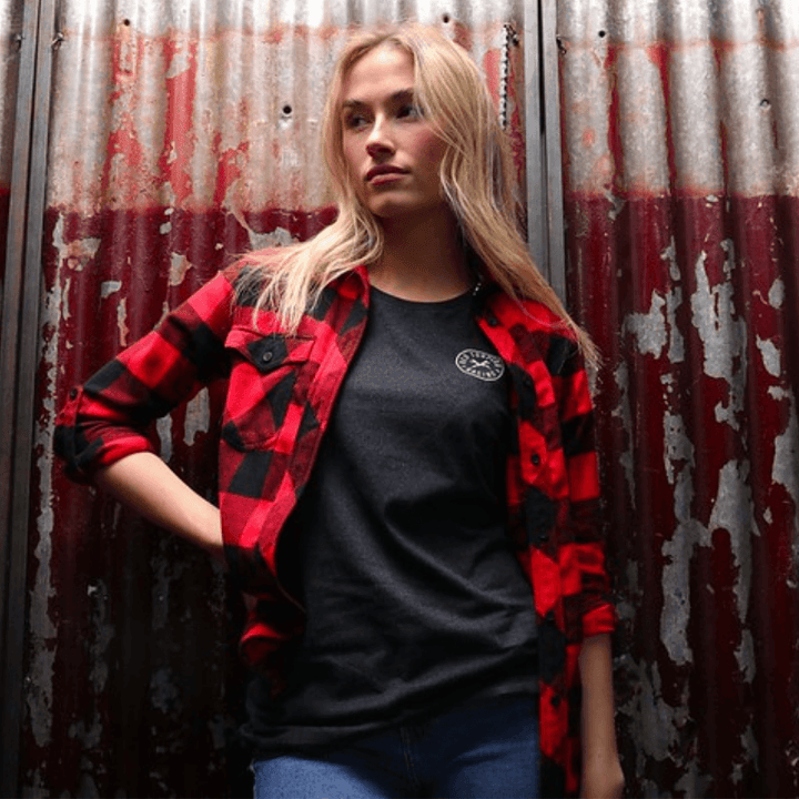 Red Torpedo Heritage 66 (Womens) Anthracite T-Shirt - Red Torpedo