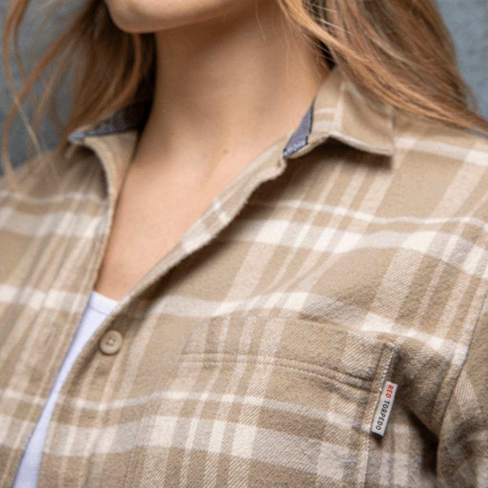 Red Torpedo Flannel (Ladies) Shirt Neutral - Red Torpedo