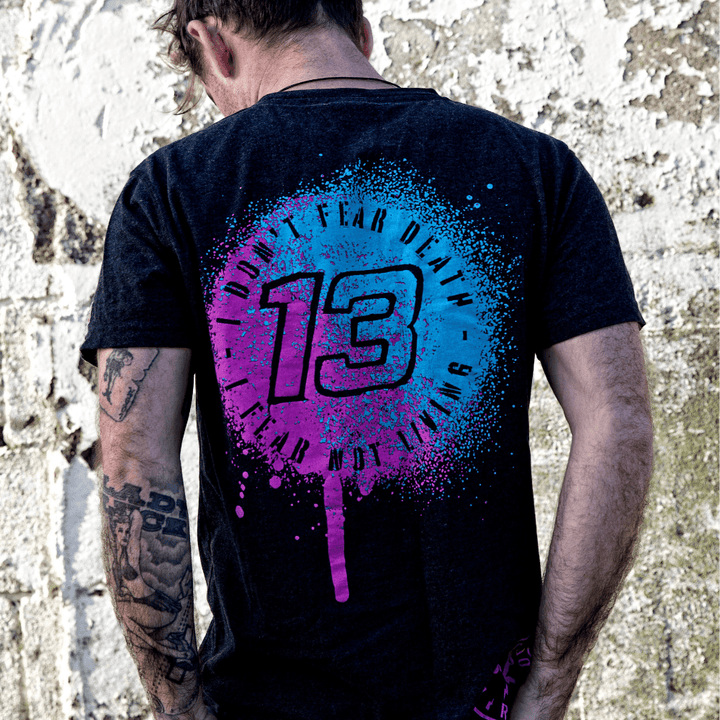 Red Torpedo Lee Johnston Lucky 13 (Mens) T-Shirt - Red Torpedo