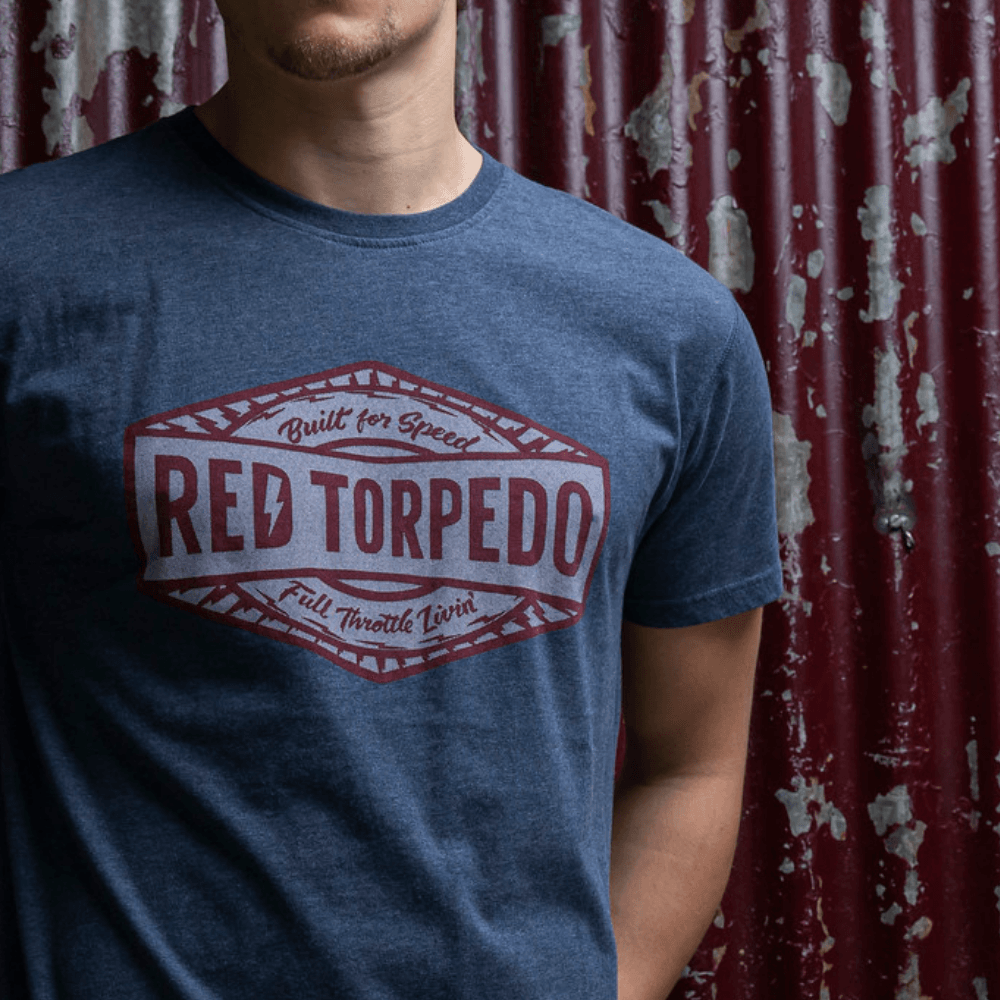 Red Torpedo Full Throttle Living (Mens) T-Shirt - Red Torpedo