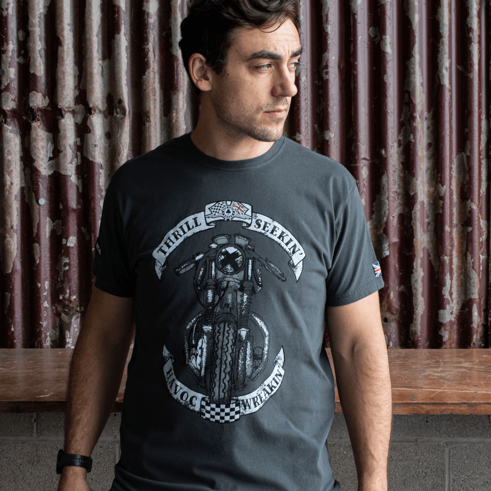 Ace Cafe Dominator (Mens) T-Shirt - Ton Up Clothing