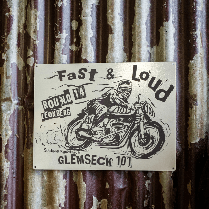 Ton Up Clothing Fast & Loud Glemseck 101 Special Edition Garage Plate - Red Torpedo