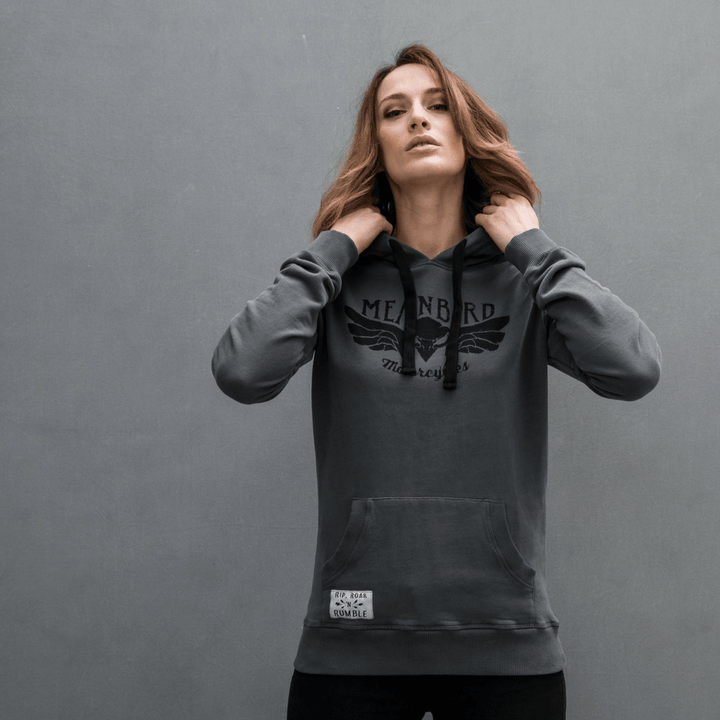 Mean Bird Motorcycles (Ladies) Hoodie - Red Torpedo