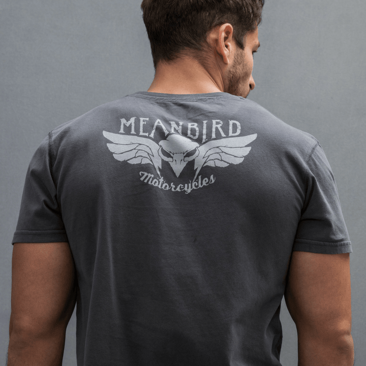 Mean Bird Motorcycles RIP (Mens) T-Shirt - Red Torpedo