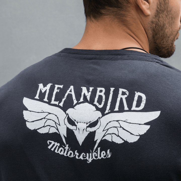 Mean Bird Motorcycles RUMBLE (Mens) T-Shirt - Red Torpedo