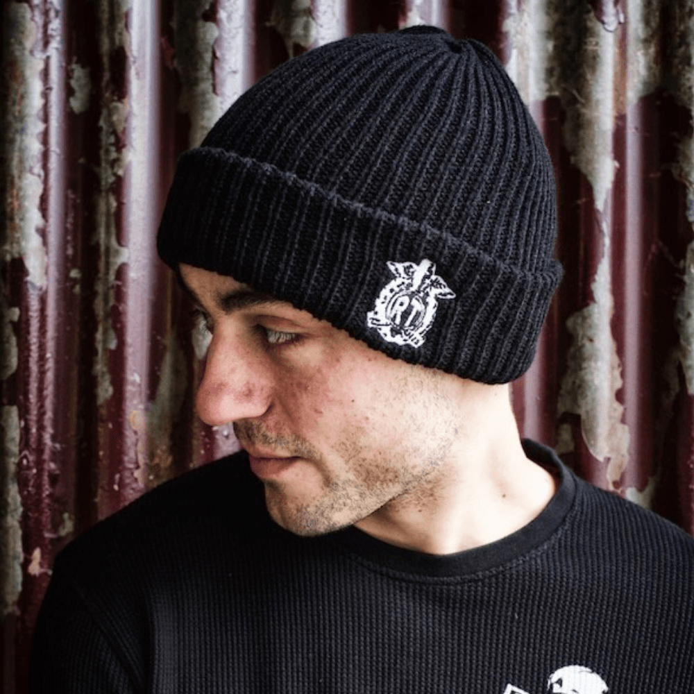Red Torpedo RT Crest Black Beanie - Red Torpedo