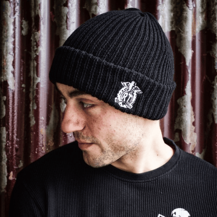 Red Torpedo RT Crest Black Beanie - Red Torpedo