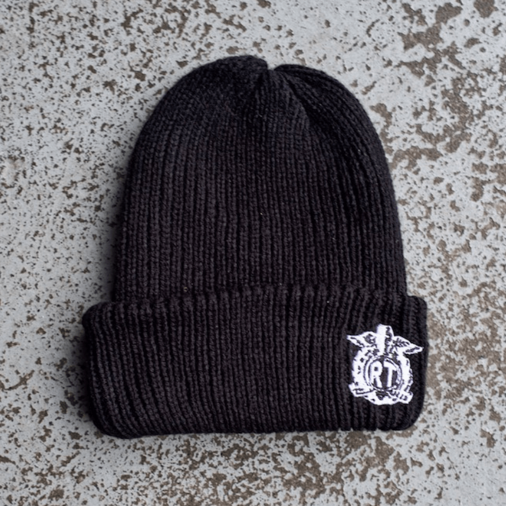 Red Torpedo RT Crest Black Beanie - Red Torpedo
