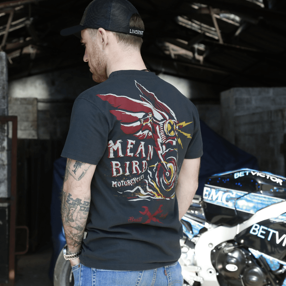 Mean Bird Motorcycles 'Fire Bird' T-Shirt - Red Torpedo