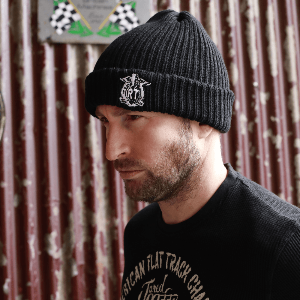 Red Torpedo RT Crest Black Beanie - Red Torpedo