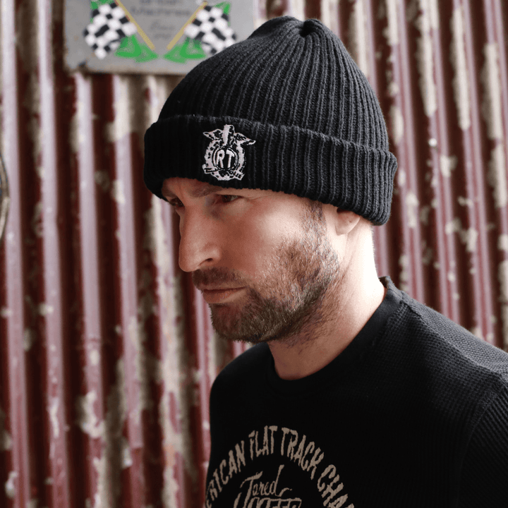 Red Torpedo RT Crest Black Beanie - Red Torpedo