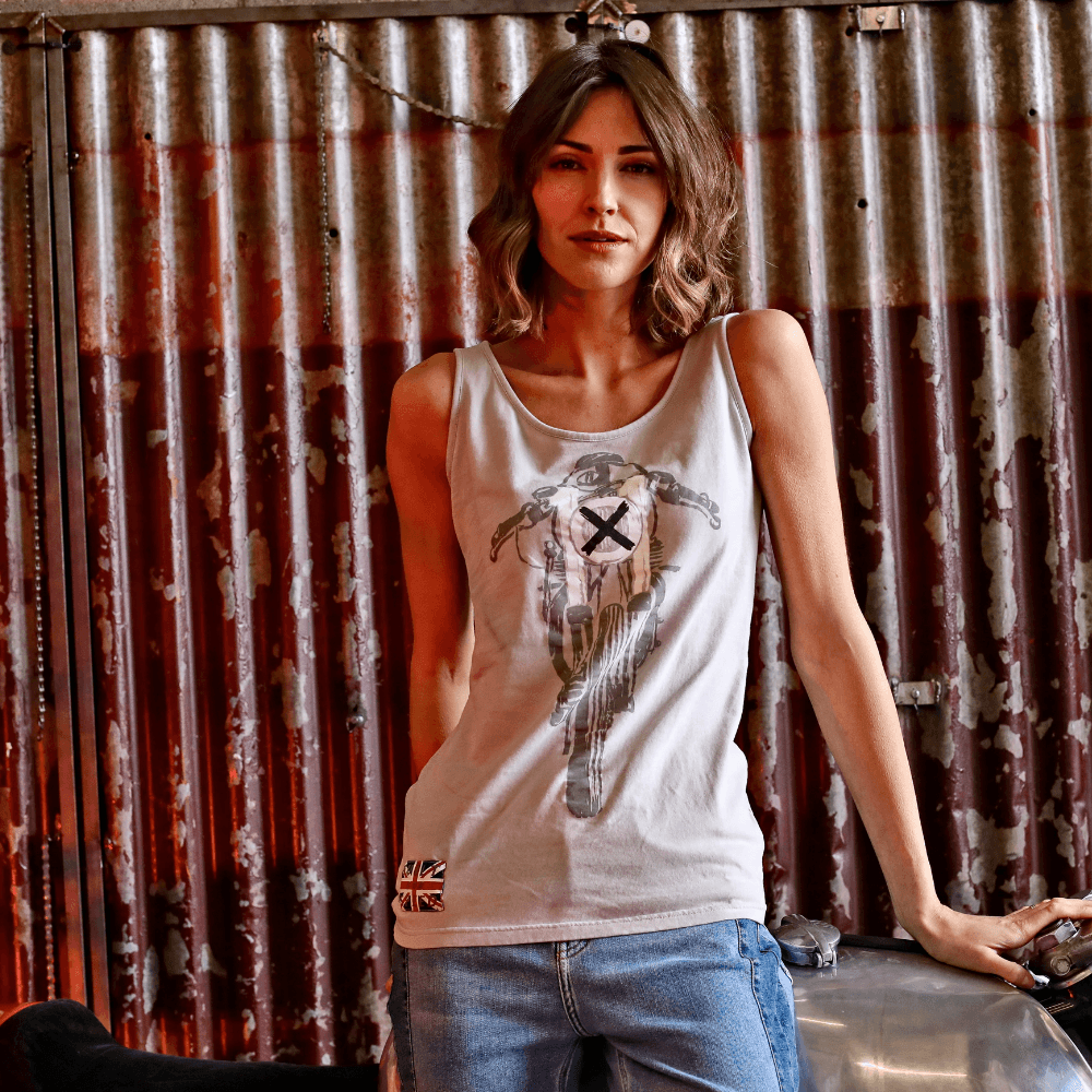 Glemseck Cafe 101 (Ladies) Grey Vest - Red Torpedo