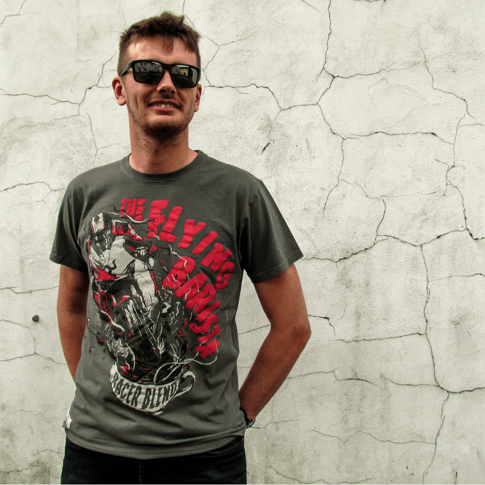 Conor Cummins The Flying Barista (Mens) T-Shirt - Red Torpedo