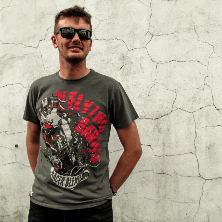 Conor Cummins The Flying Barista (Mens) T-Shirt - Red Torpedo