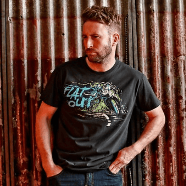 Red Torpedo Dean Harrison 'Flat Out' (Mens) Black T-Shirt - Red Torpedo