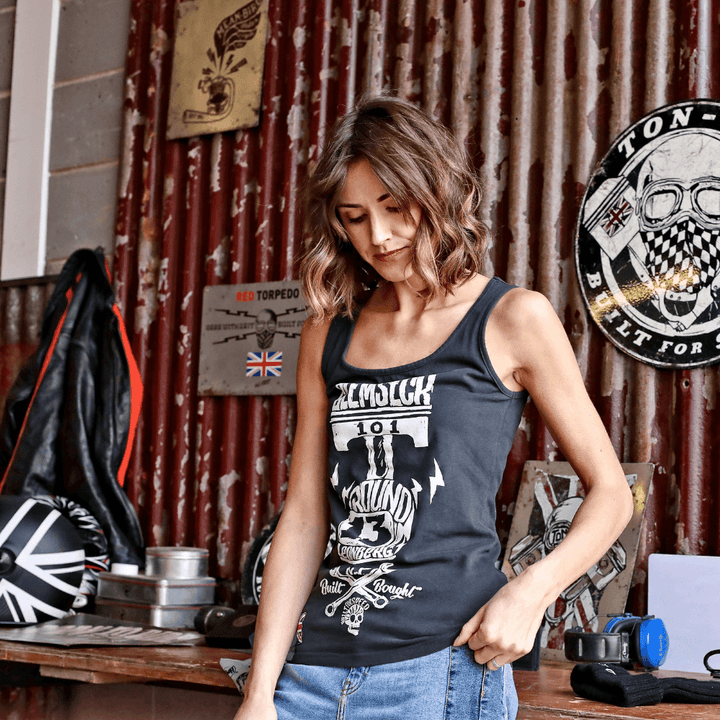 Glemseck Pistonhead (Ladies) Black Vest - Red Torpedo