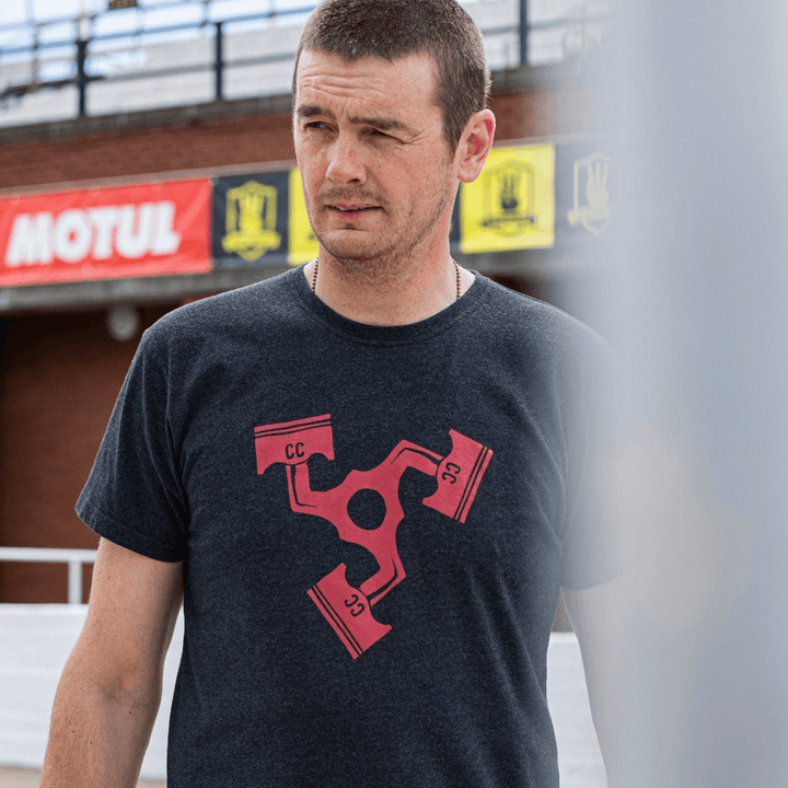 Red Torpedo Conor Cummins Tri Piston (Mens) T-Shirt - Red Torpedo