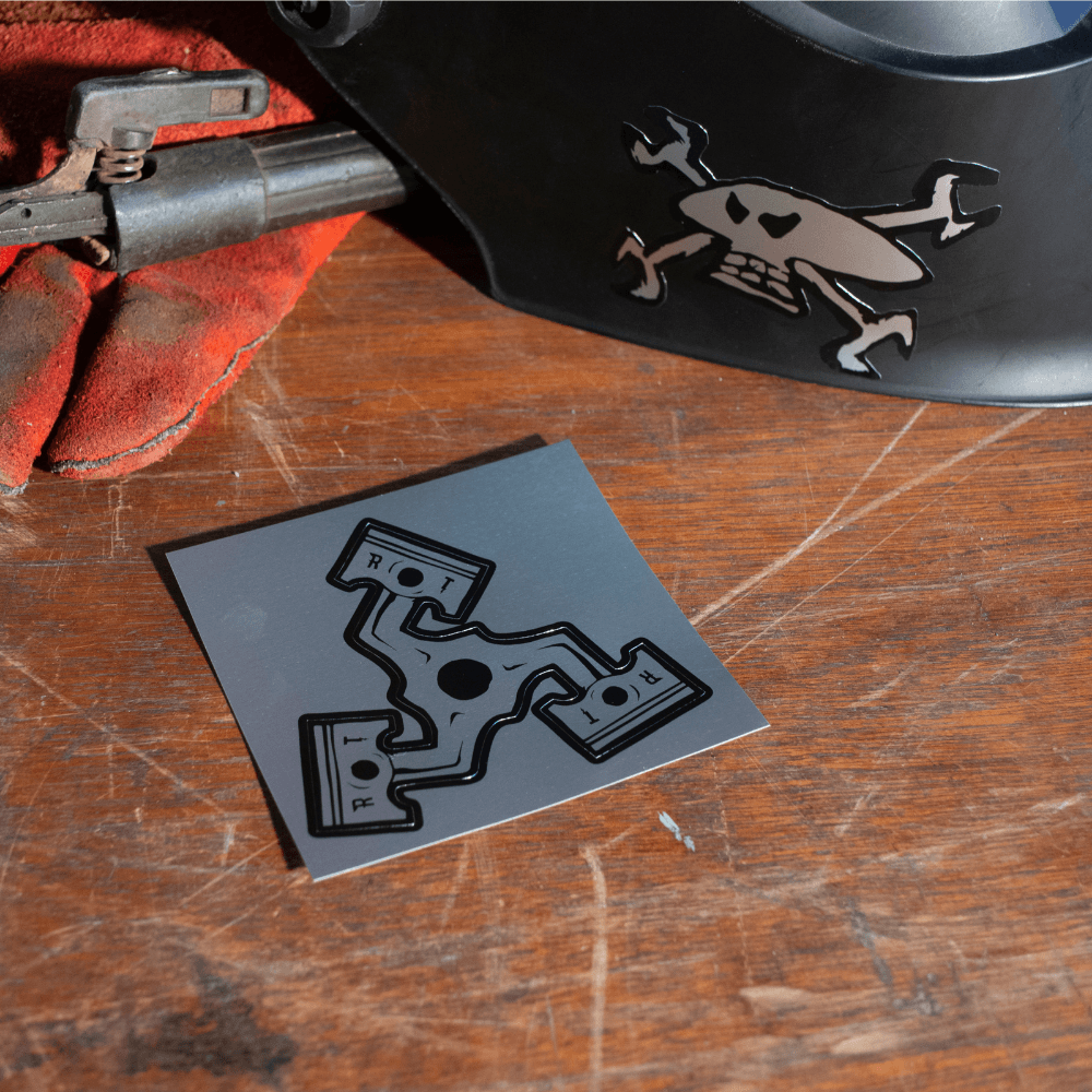 Black Vinyl Sticker - Red Torpedo