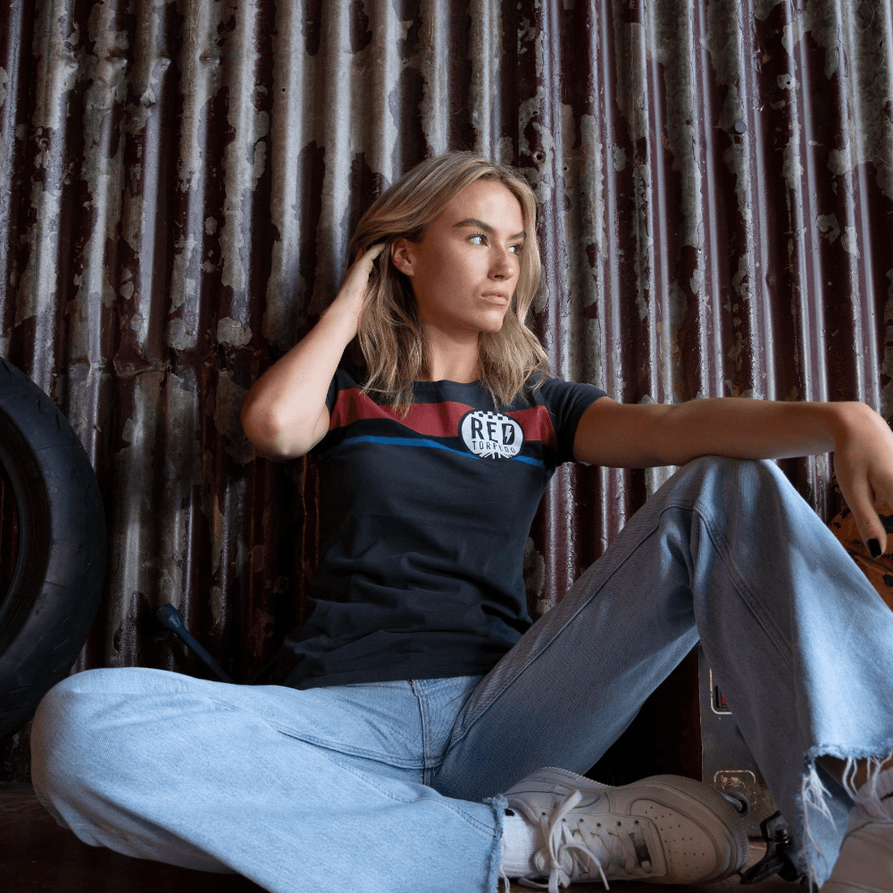 Red Torpedo Heritage 88 (Womens) Black T-Shirt - Red Torpedo