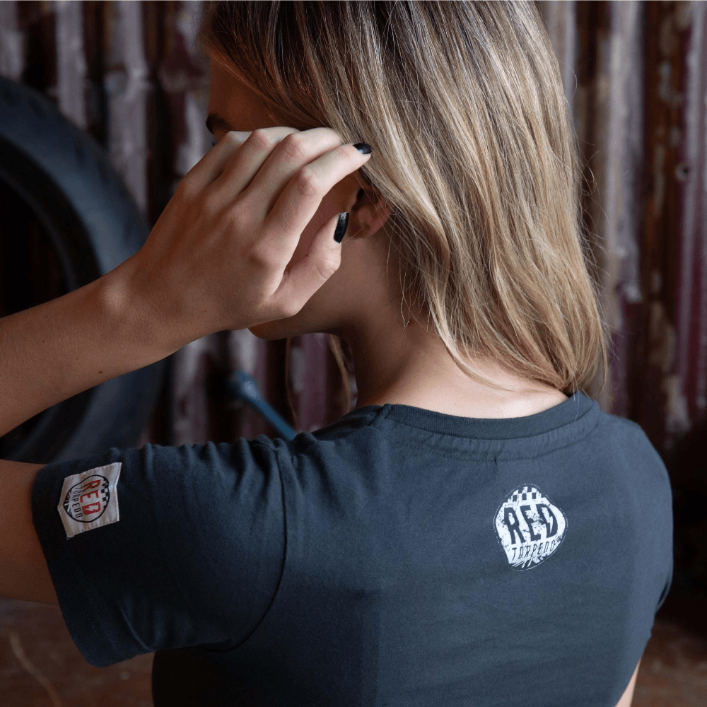 Red Torpedo RT Racing (Womens) Black T-Shirt - Red Torpedo