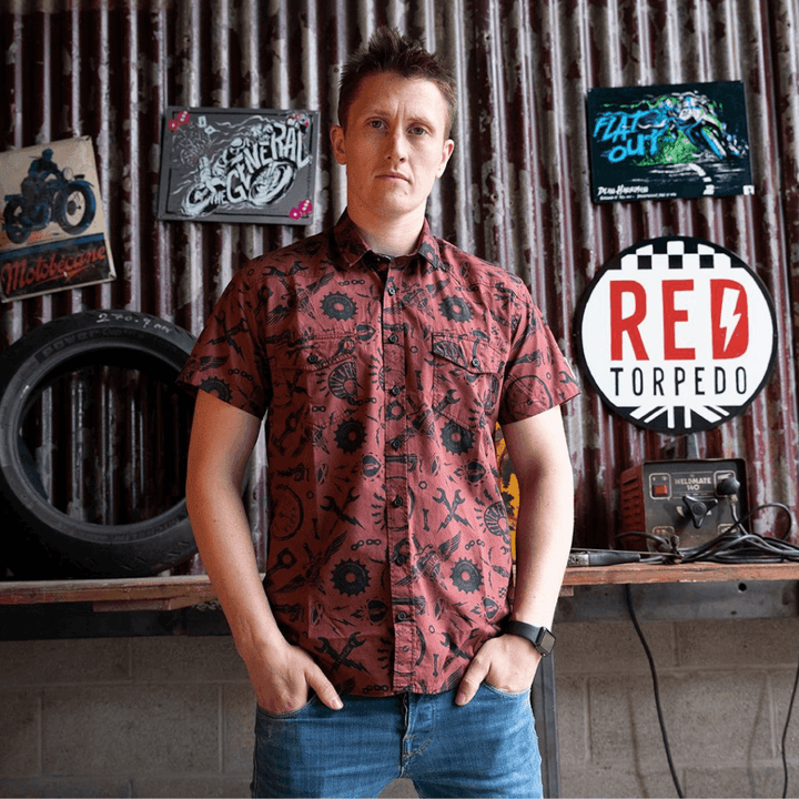 Red Torpedo AO Let's Go (Mens) Short Sleeve Shirt - Red Torpedo