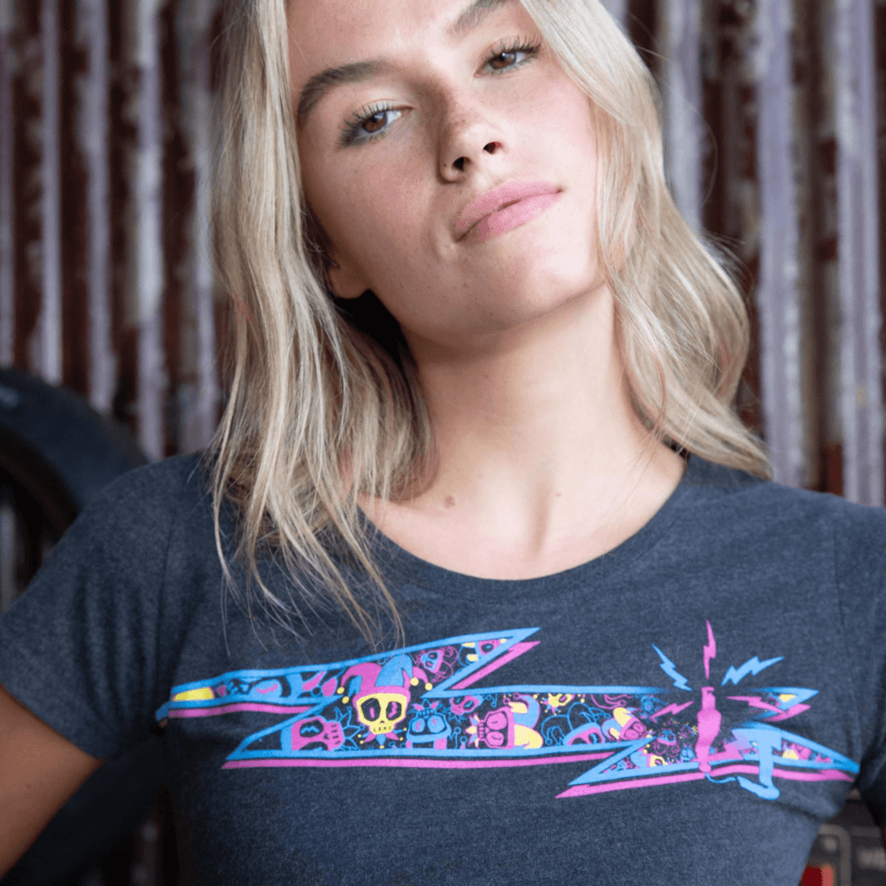 Red Torpedo Lee Johnston Livewire (Womens) Anthracite T-Shirt - Red Torpedo
