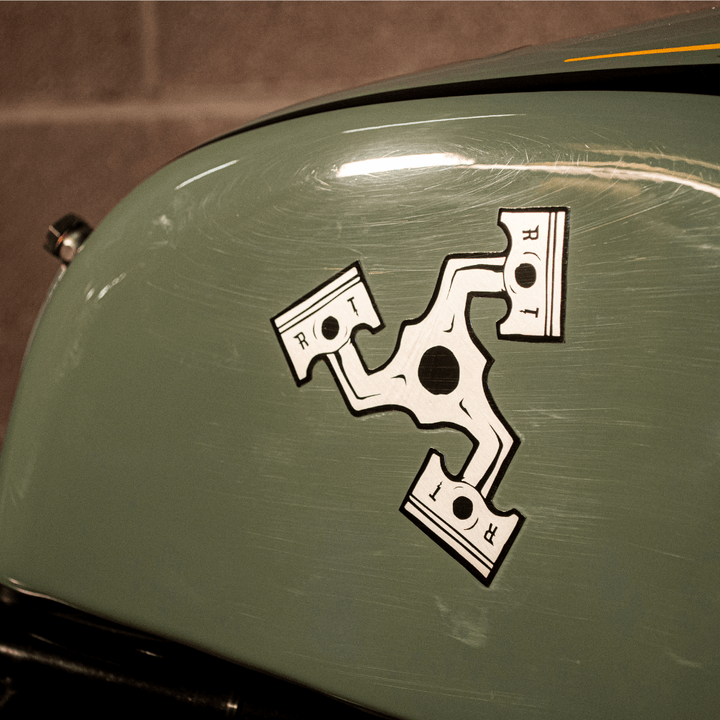 Red Torpedo Tri Piston Aluminium/Black Vinyl Sticker - Red Torpedo