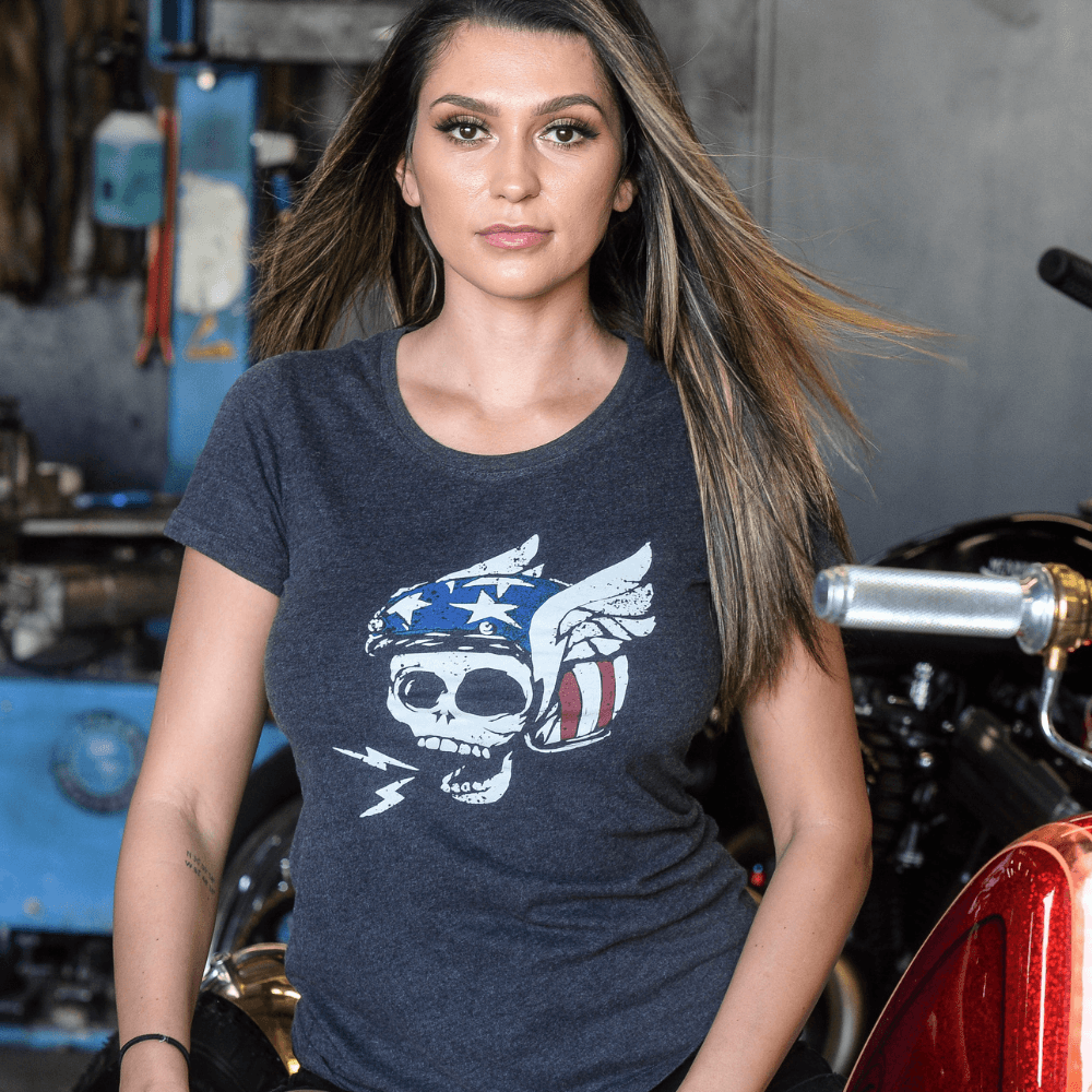 Mean Bird Motorcycles Mr Murka Ladies T-Shirt - Red Torpedo