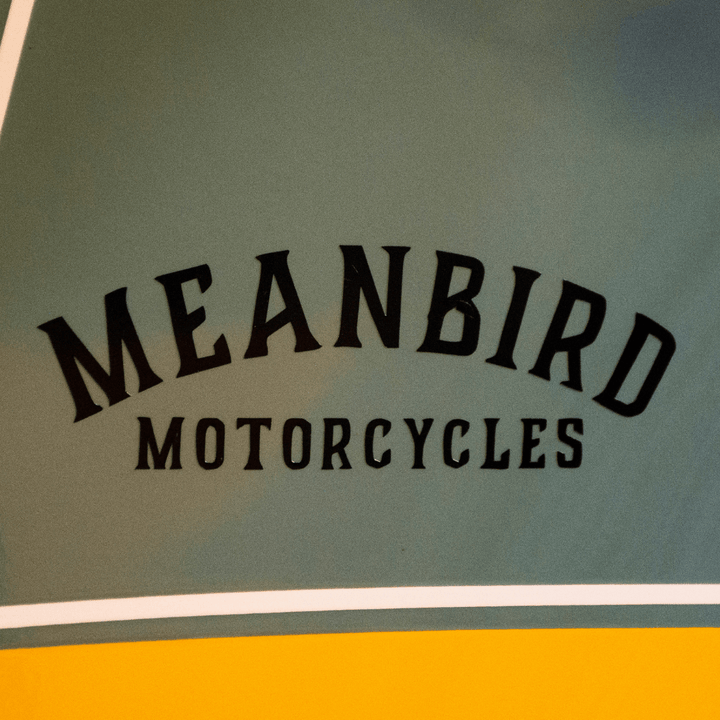 Mean Bird Motorcycles Black Cut Vinyl Sticker - Red Torpedo