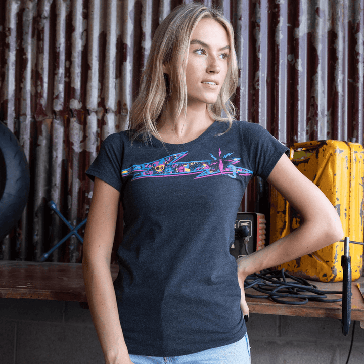 Red Torpedo Lee Johnston Livewire (Womens) Anthracite T-Shirt - Red Torpedo