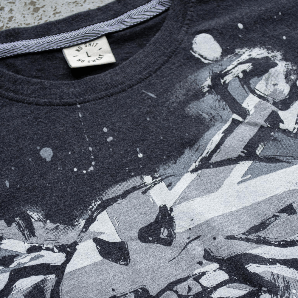 Red Torpedo Guy Martin Rough n Ready Blighty Edn (Mens) Anthracite T-Shirt - Red Torpedo