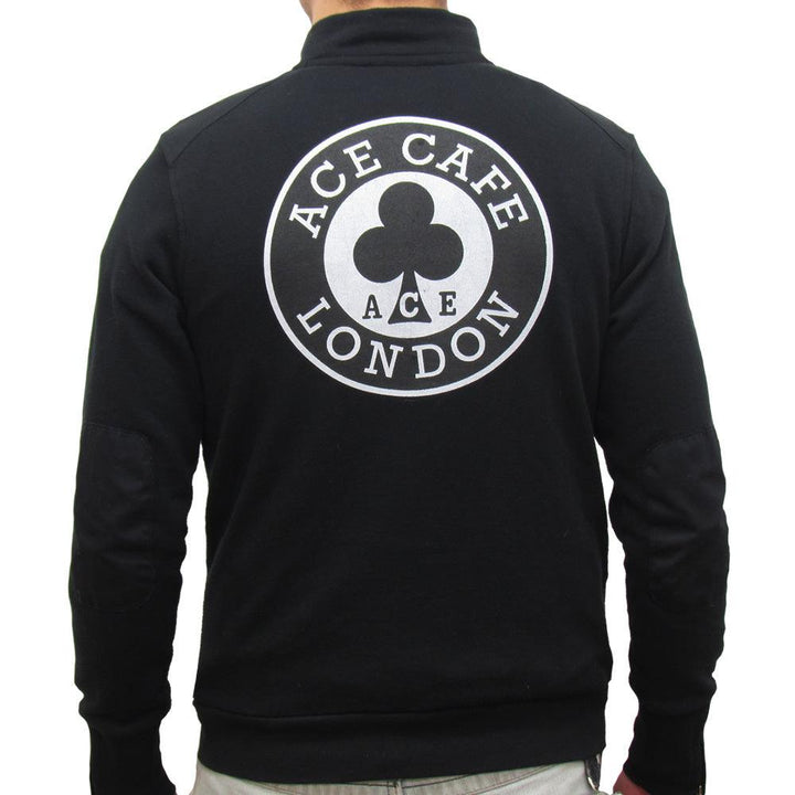 Red Torpedo Ace Cafe (Mens) Black Moto Jacket - Red Torpedo