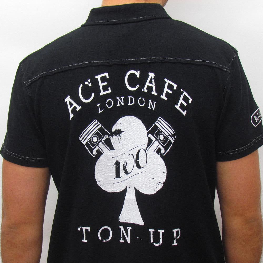 Red Torpedo Ace Cafe Rockers (Mens) Polo Shirt - Red Torpedo